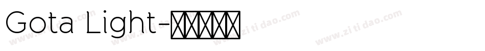 Gota Light字体转换